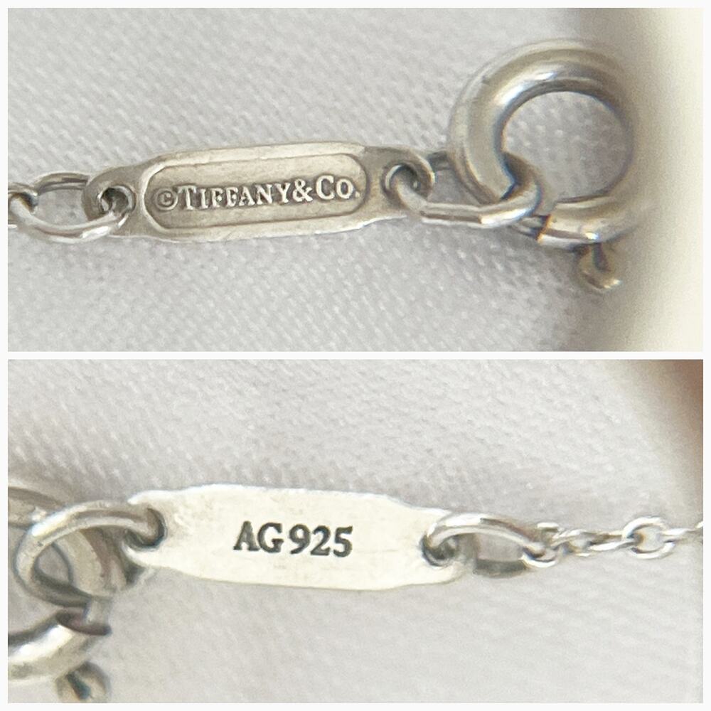 TIFFANY & Co. Sterling Silver Bow Necklace Pendant 925 Minimalist 16 Inch 925 - Picture 7 of 11
